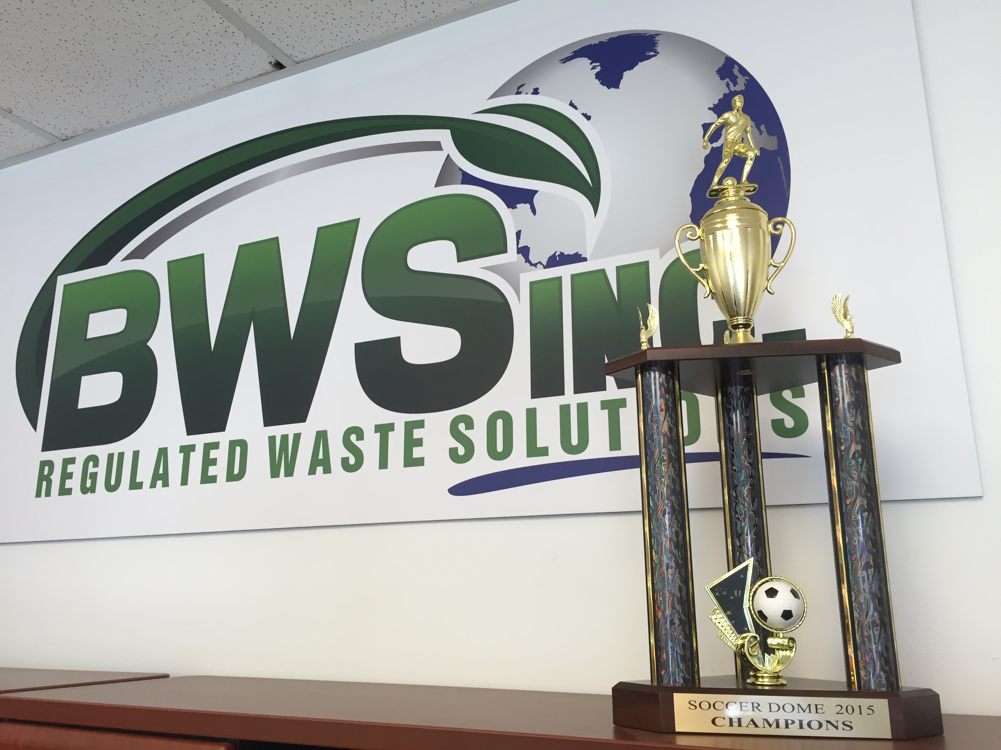 BWS Inc soccer trophy